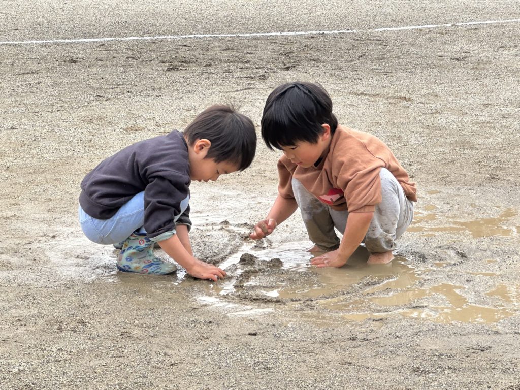 雨がふったから